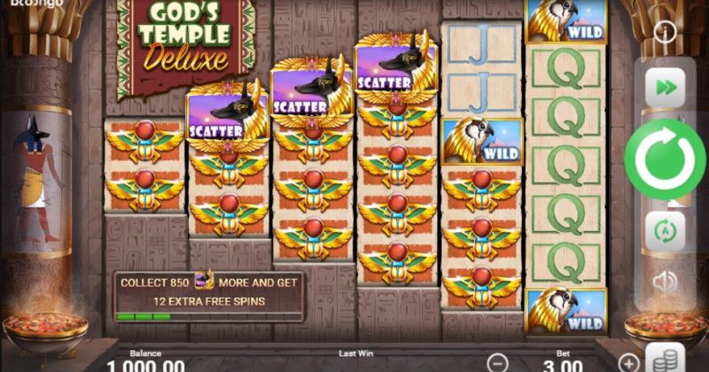 Play in God's Temple Deluxe slot online from Booongo for free now | www.lifeblob.com